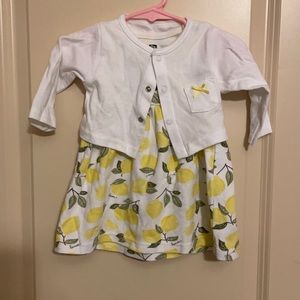 Baby dress and cardigan